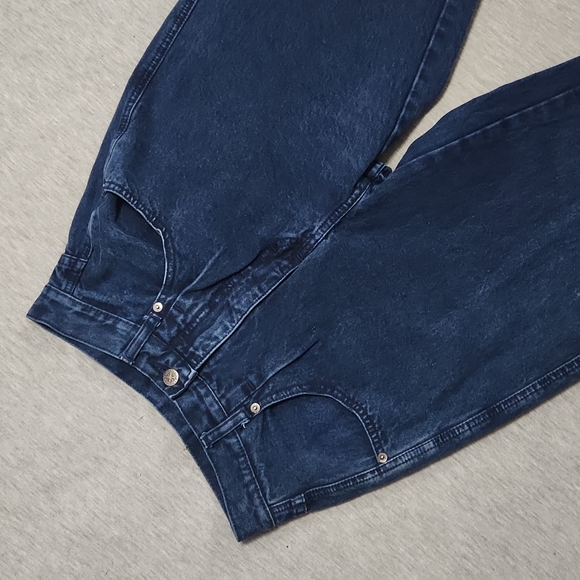 Vintage Brittania High Rise Tapered Leg Dark Blue Wash "Mom" Jeans - Picture 3 of 16